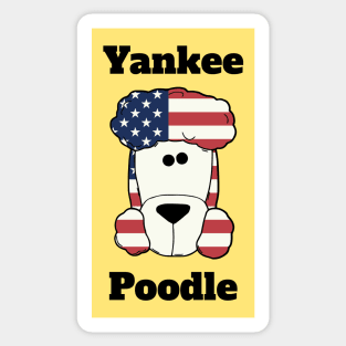 Yankee Poodle - all American dog Sticker